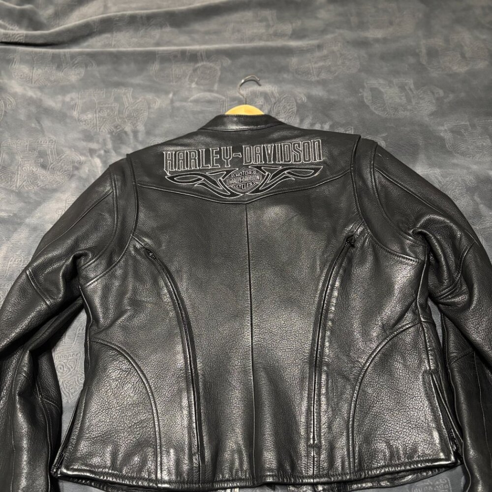 Genuine Harley Davidson Women's Leather Jacket Large L - Picture 7 of 7